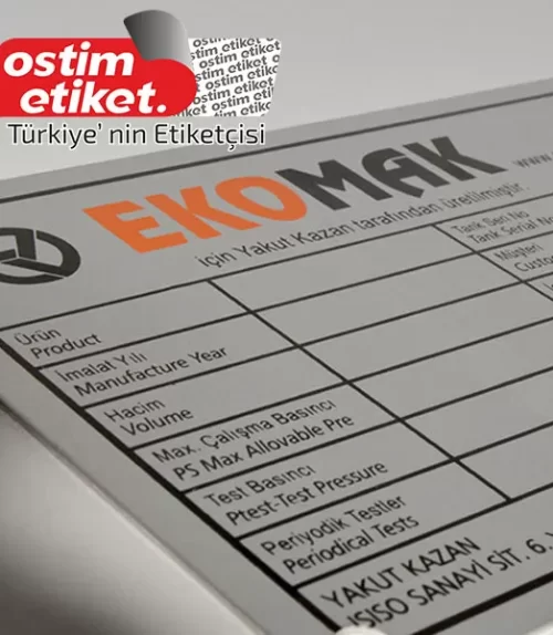 Alüminyum Etiket